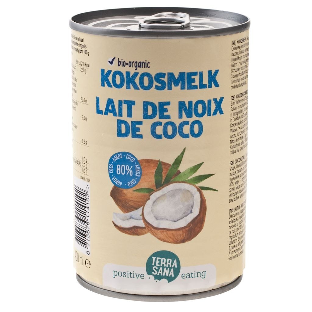 Mleko Kokosowe 22% Tłuszczu BIO 400ml Terrasana
