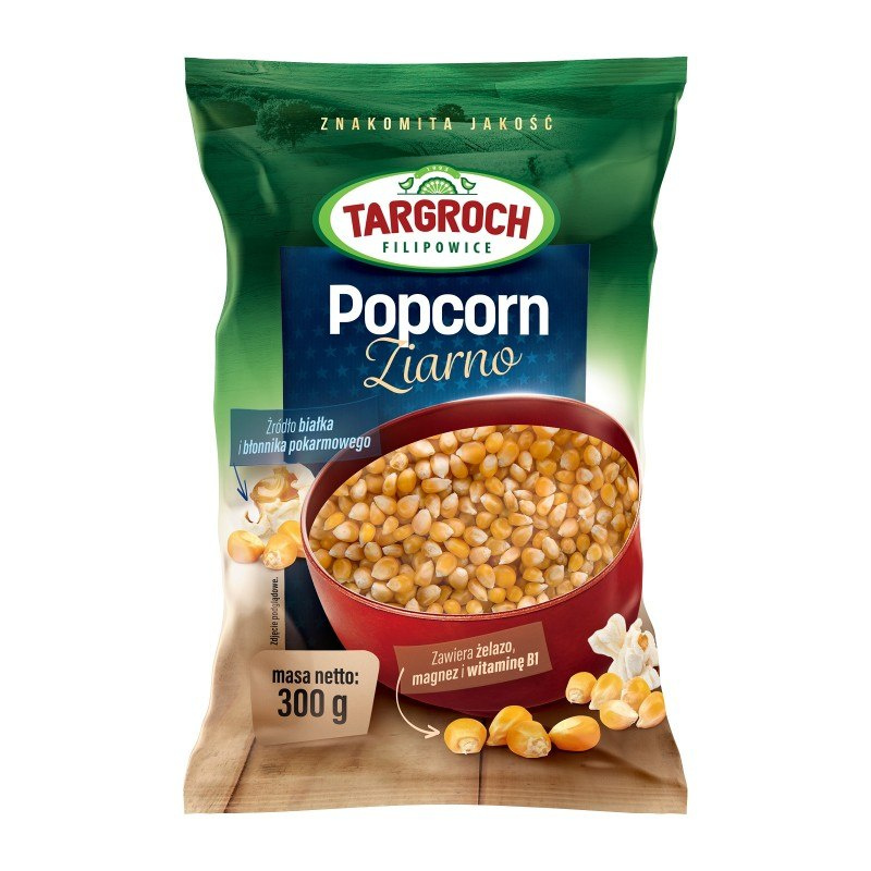 Popcorn Ziarno 300g Kukurydza Do Prażenia Naturalne