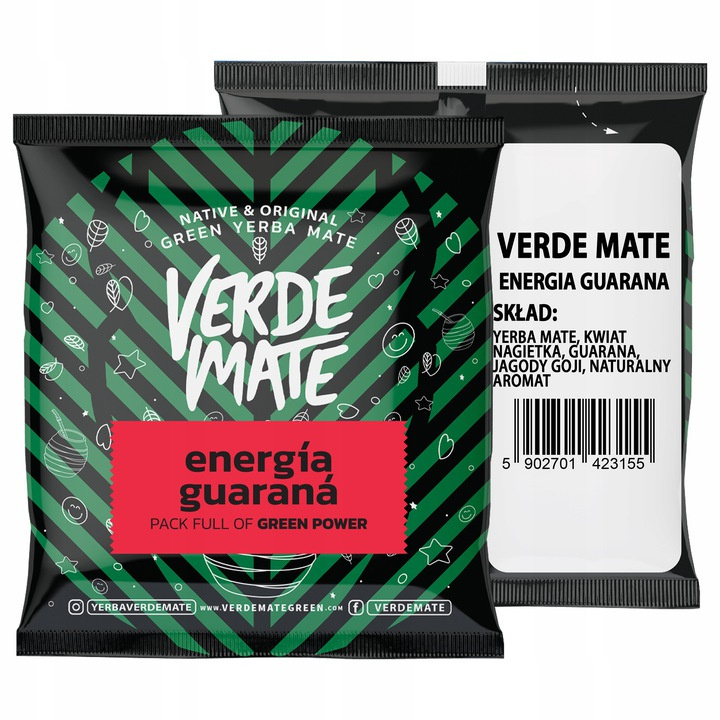 Yerba Verde Mate Energia Guarana 50g Próbka