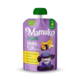 MAMUKO Puree Owocowe Banan Śliwka BIO
