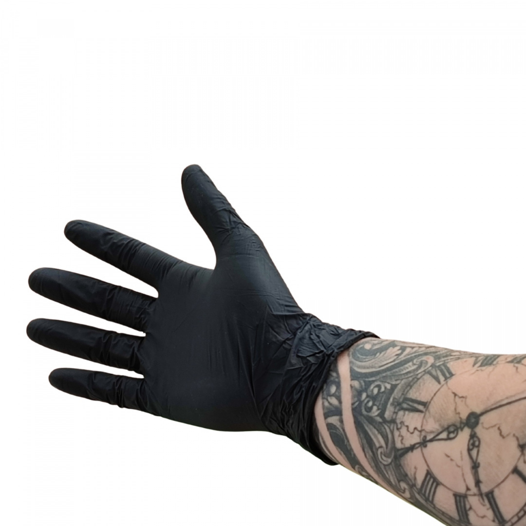 Rękawiczki Rękawice Nitrylowe L 100szt Czarne