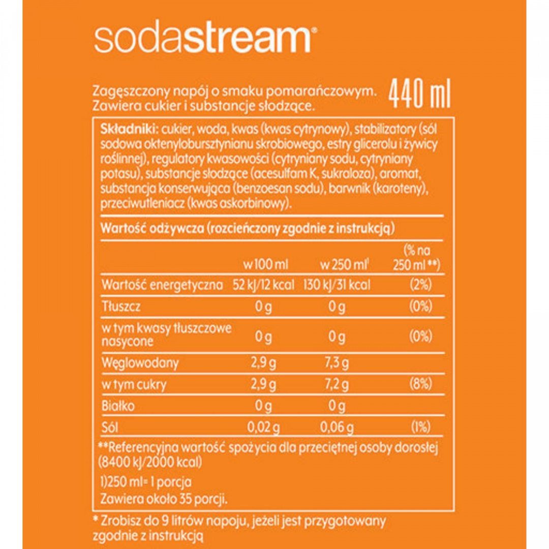 Syrop Koncentrat Mirinda Saturator SodaStream 440