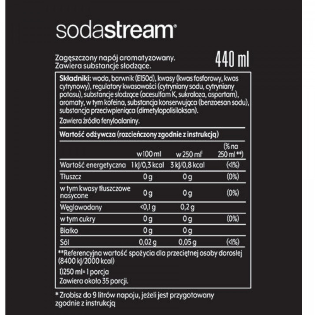 Syrop Koncentrat PEPSI MAX Saturator SodaStream