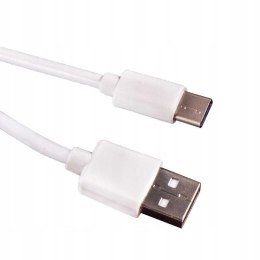 Kabel USB-C Typ C 2.0 Uniwersalny 2m Biały Długi