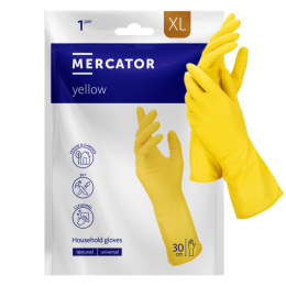 Rękawice Gospodarcze XL Wielorazowe Gumowe Żółte