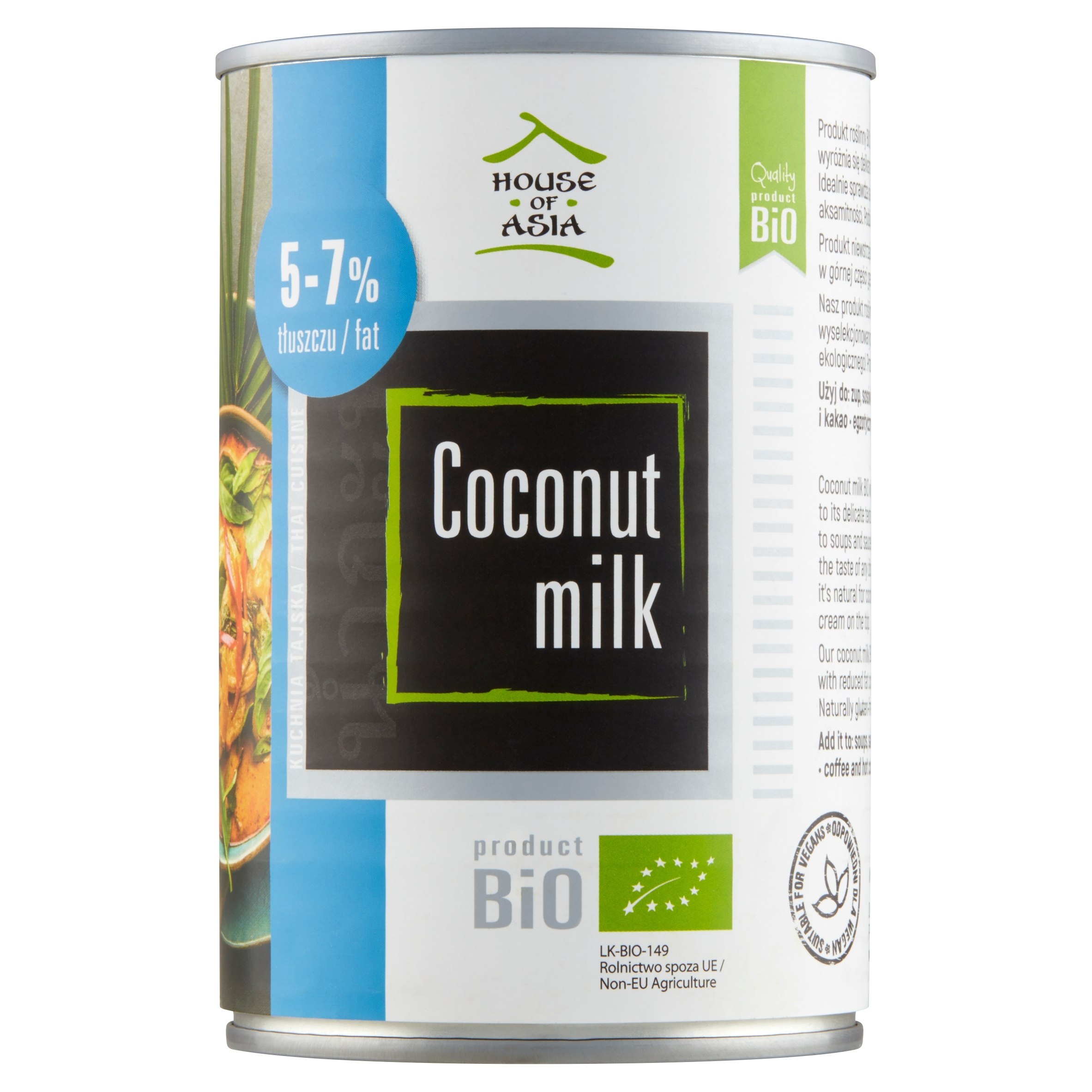 Mleczko kokosowe 5-7% 400 ml Bio